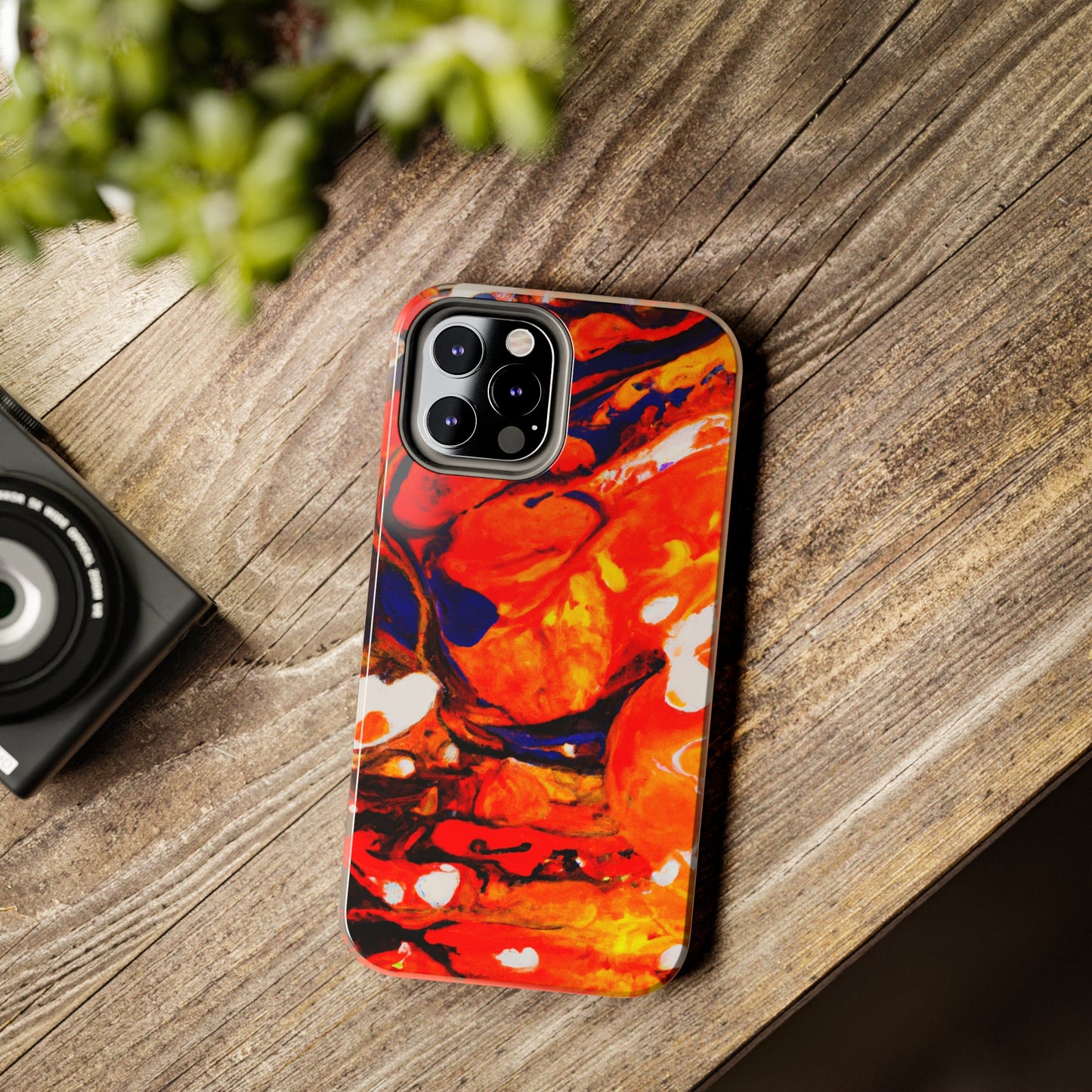 Tough Apple iPhone Cases Ft. Abstract Halloween Pumpkin