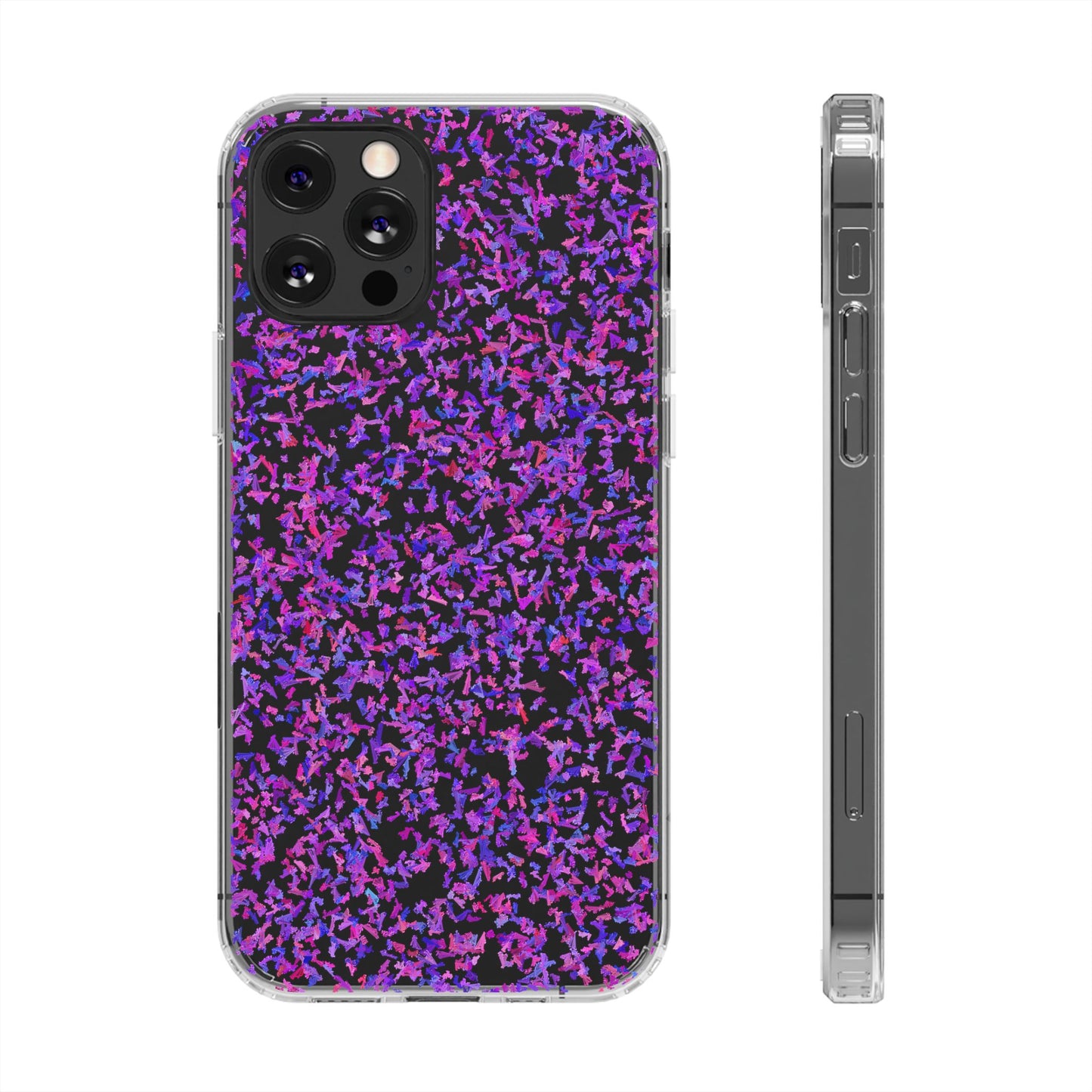 Clear iPhone and Android Cases Ft. Purple Leaves