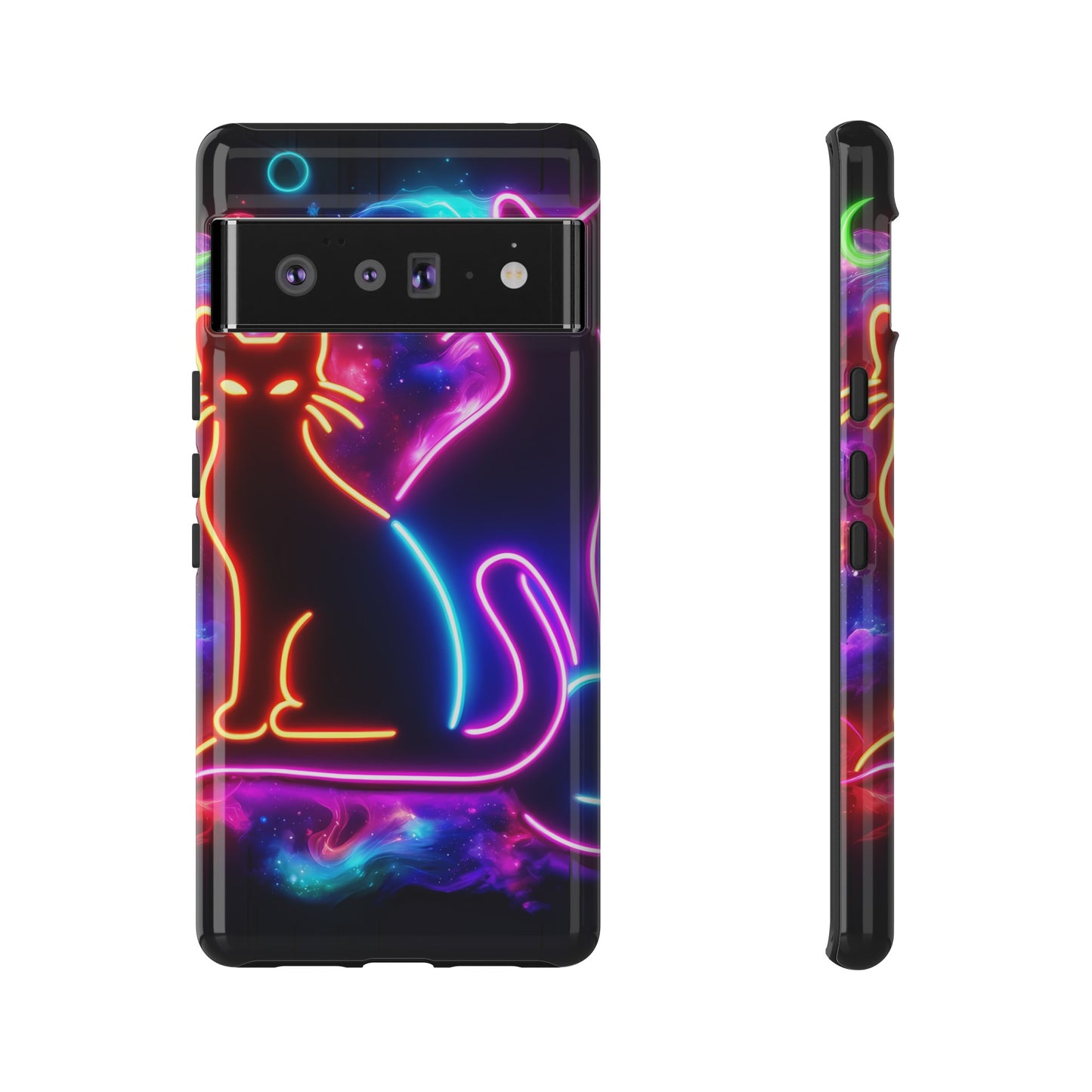 Tough Phone Case Ft. Neon Cats