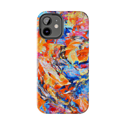 Tough Apple iPhone Case Ft. Abstract Blue and Orange