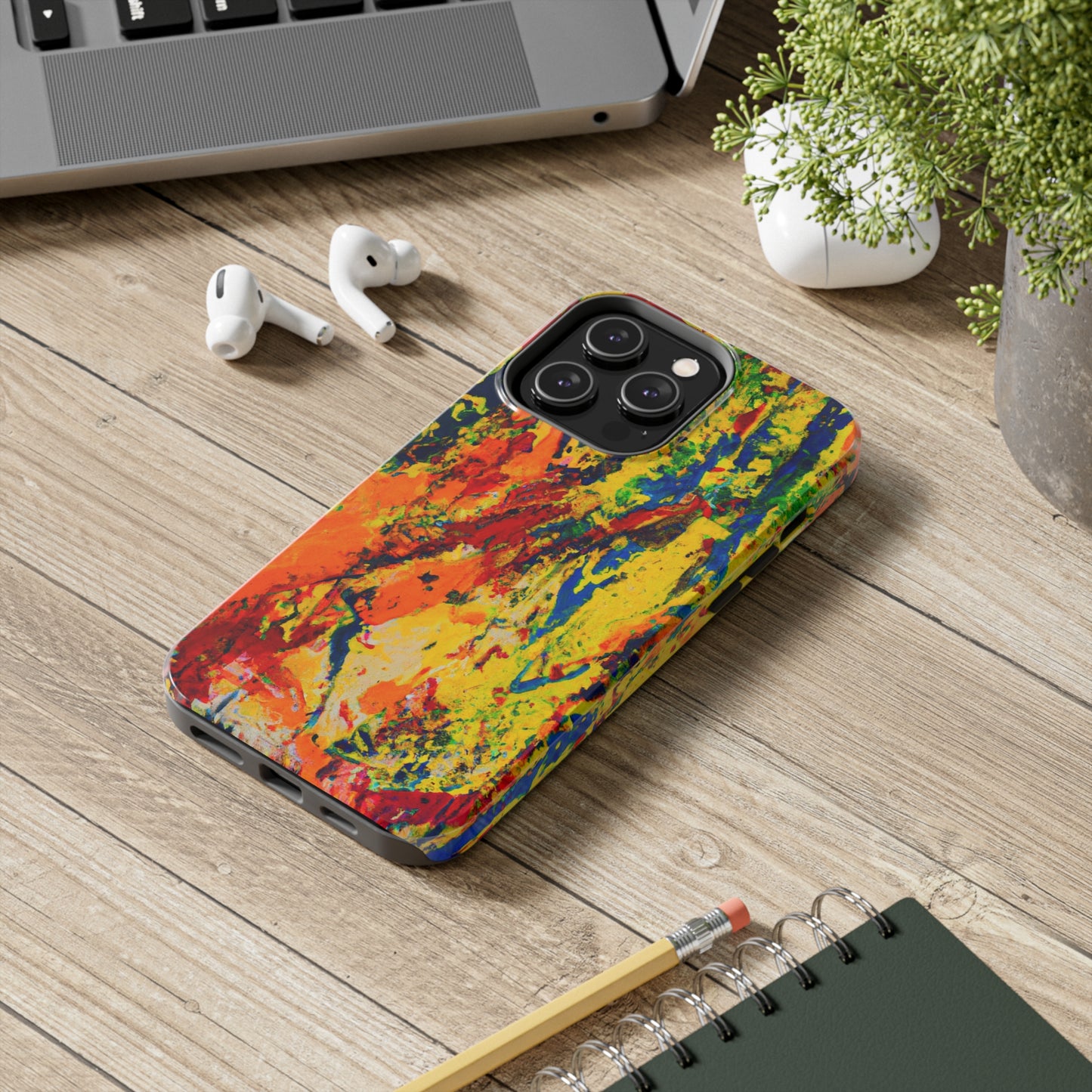 Tough Case-Mate iPhone Case Ft. Abstract Yellow Orange