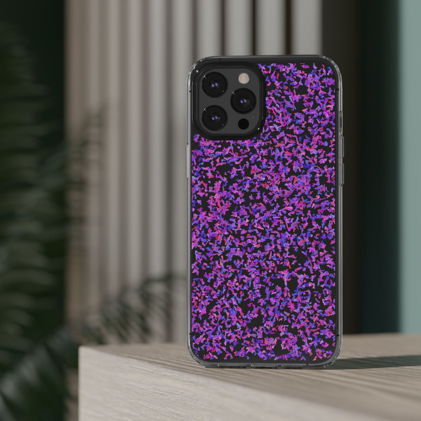 Clear iPhone and Android Cases Ft. Purple Leaves