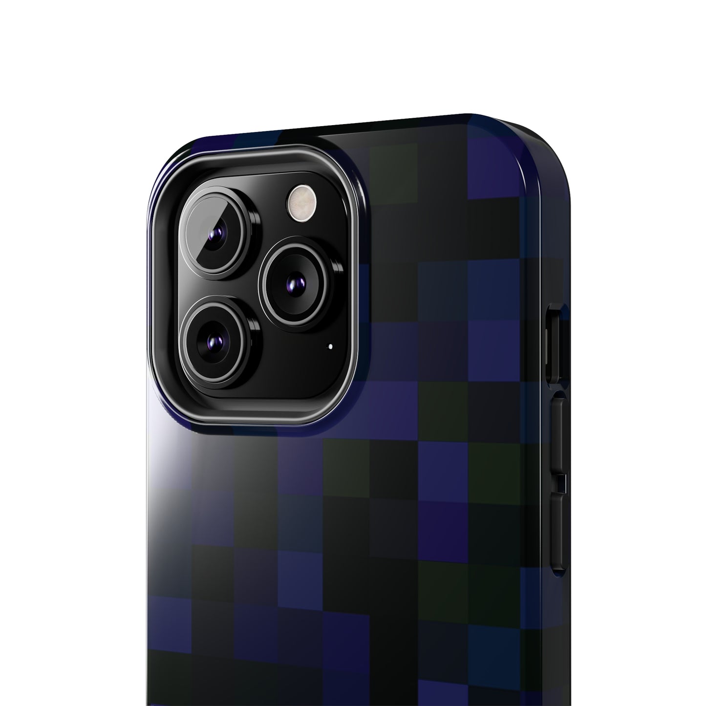 Strong Apple iPhone Case Ft. Dark Blue Pixels