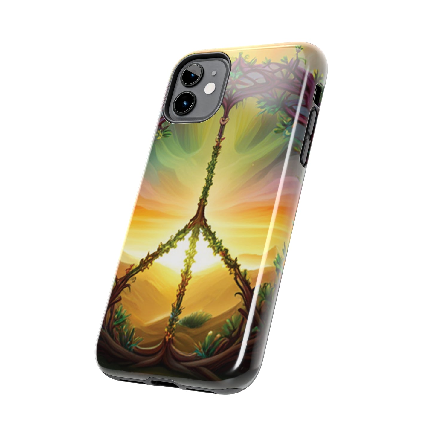 Strong Apple iPhone Case Ft. Peace Sign (Choose Peace)