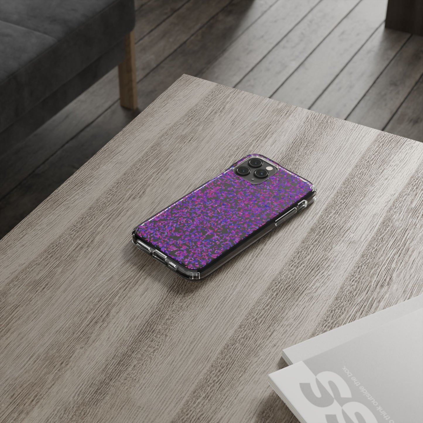 Clear iPhone and Android Cases Ft. Purple Leaves