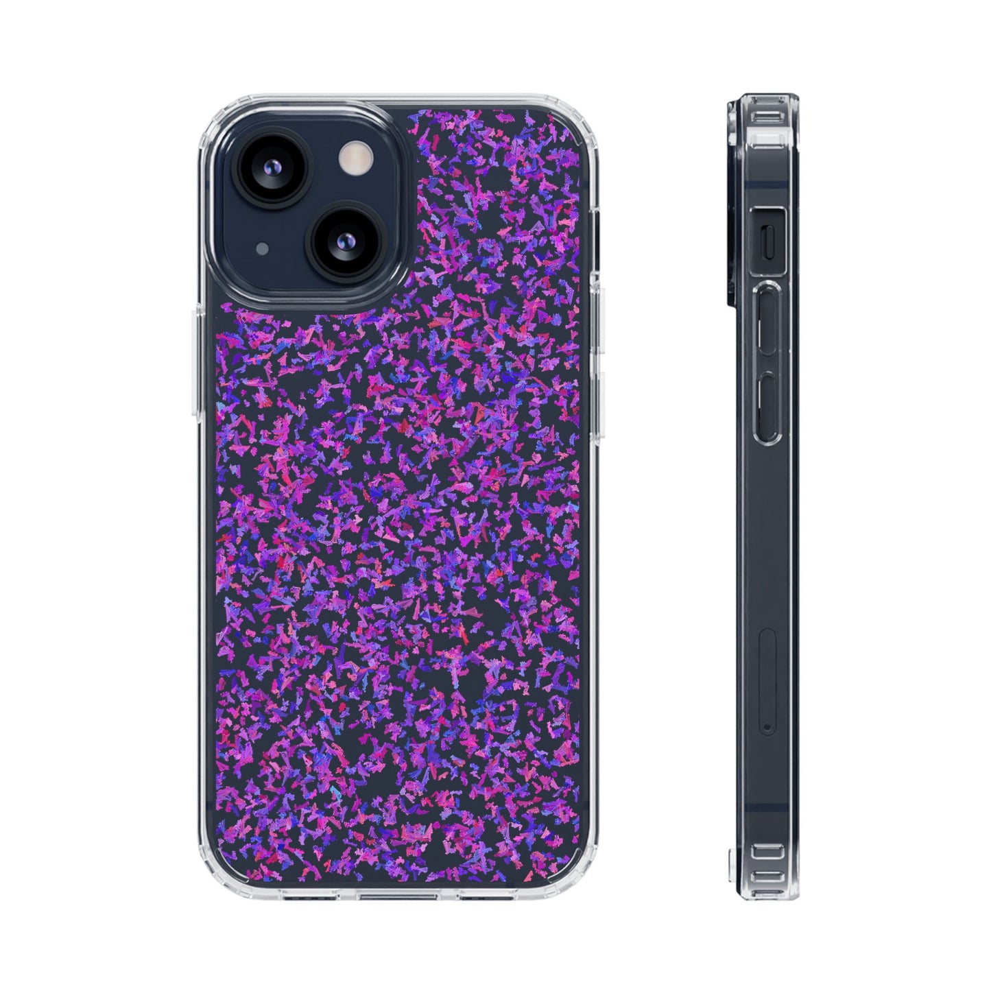 Clear iPhone and Android Cases Ft. Purple Leaves