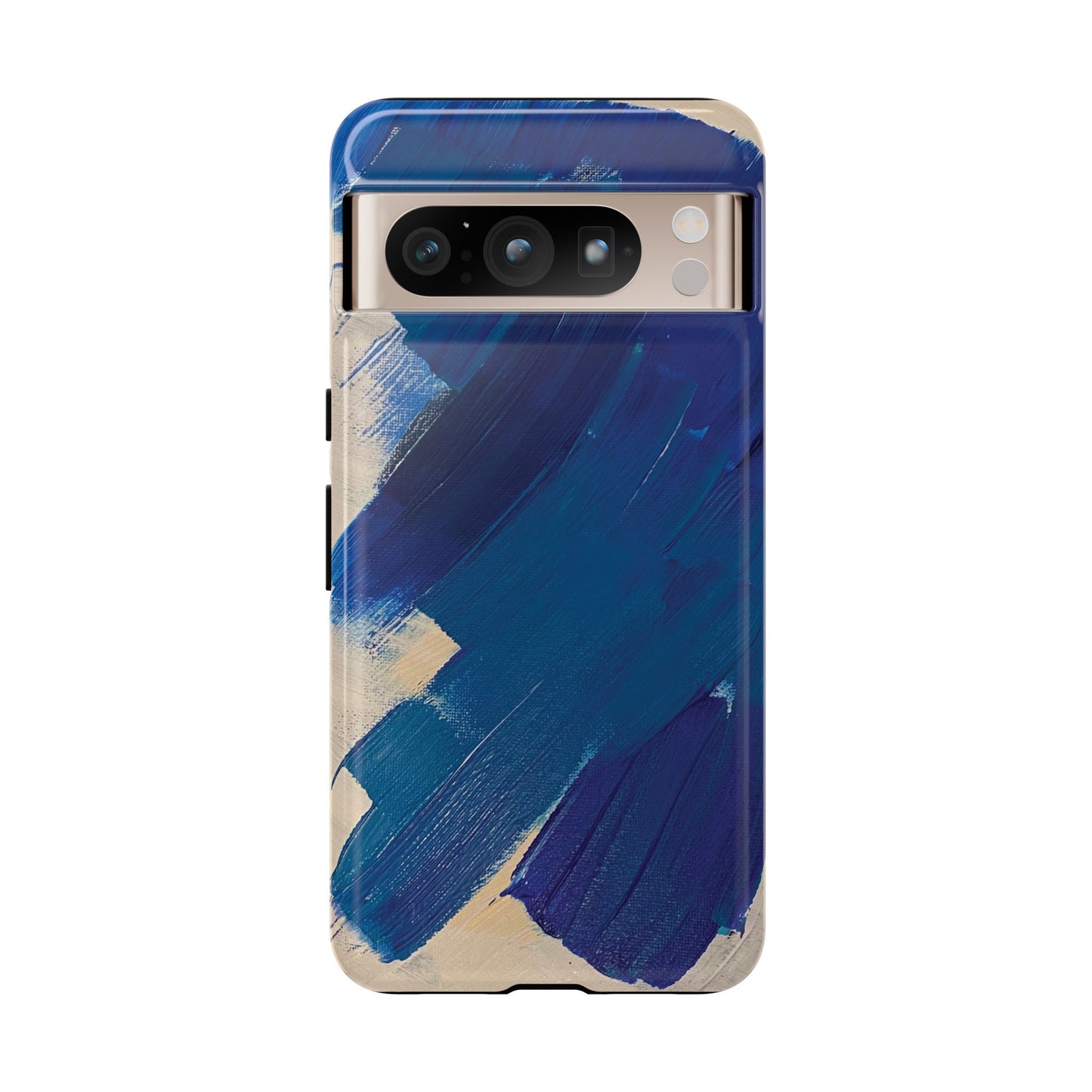 Tough Phone Case Ft. Blue and White Acrylic Large Strokes