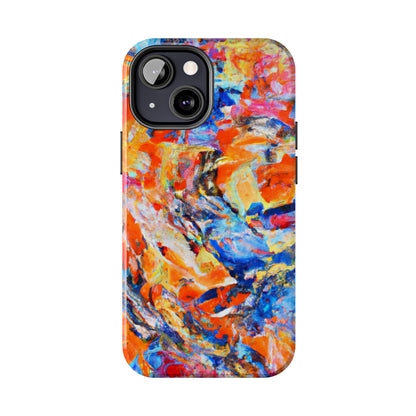 Tough Apple iPhone Case Ft. Abstract Blue and Orange