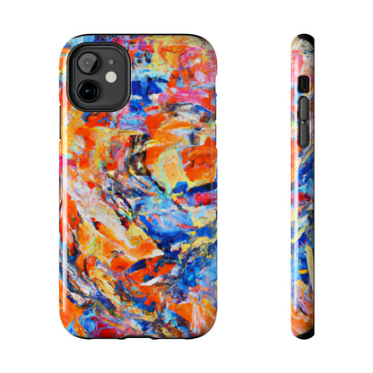 Tough Apple iPhone Case Ft. Abstract Blue and Orange