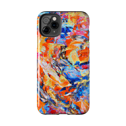 Tough Apple iPhone Case Ft. Abstract Blue and Orange