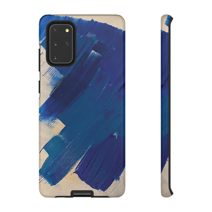 Tough Phone Case Ft. Blue and White Acrylic Large Strokes