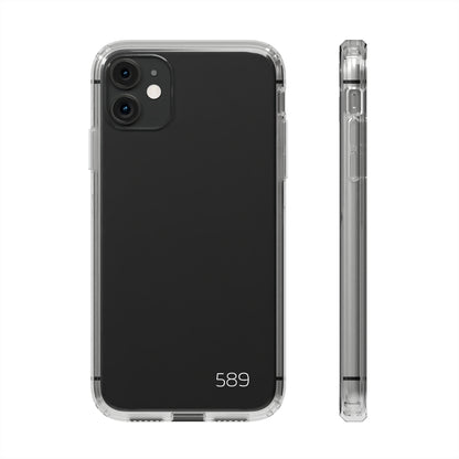 Clear iPhone 11-14 and Samsung S21-S22 Hard Plastic Phone Cases by 589 Designs