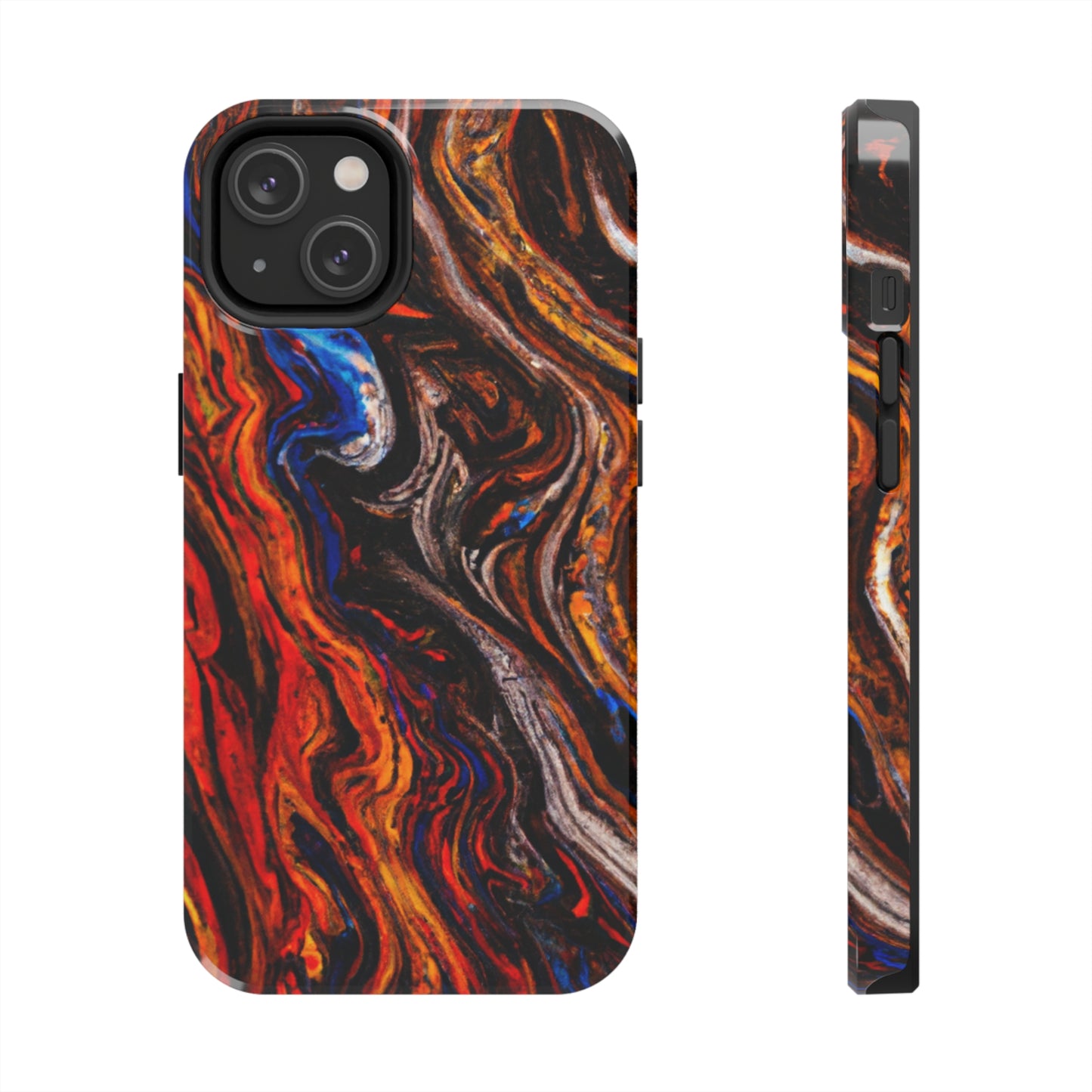 Tough Apple iPhone Case Ft. Abstract Petrified Wood