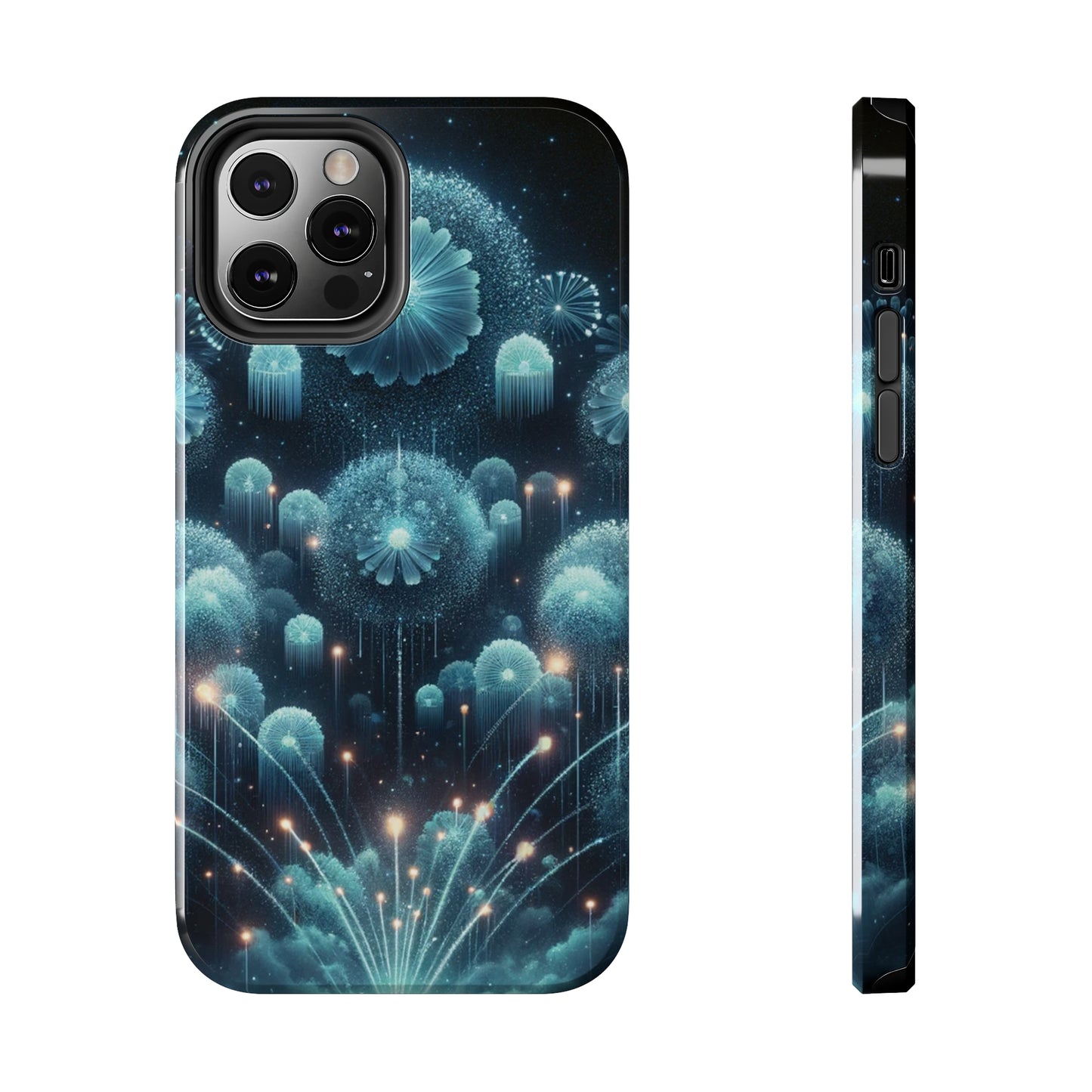 ToughDrop Apple iPhone Case Ft. Blue Dot New Year Fireworks