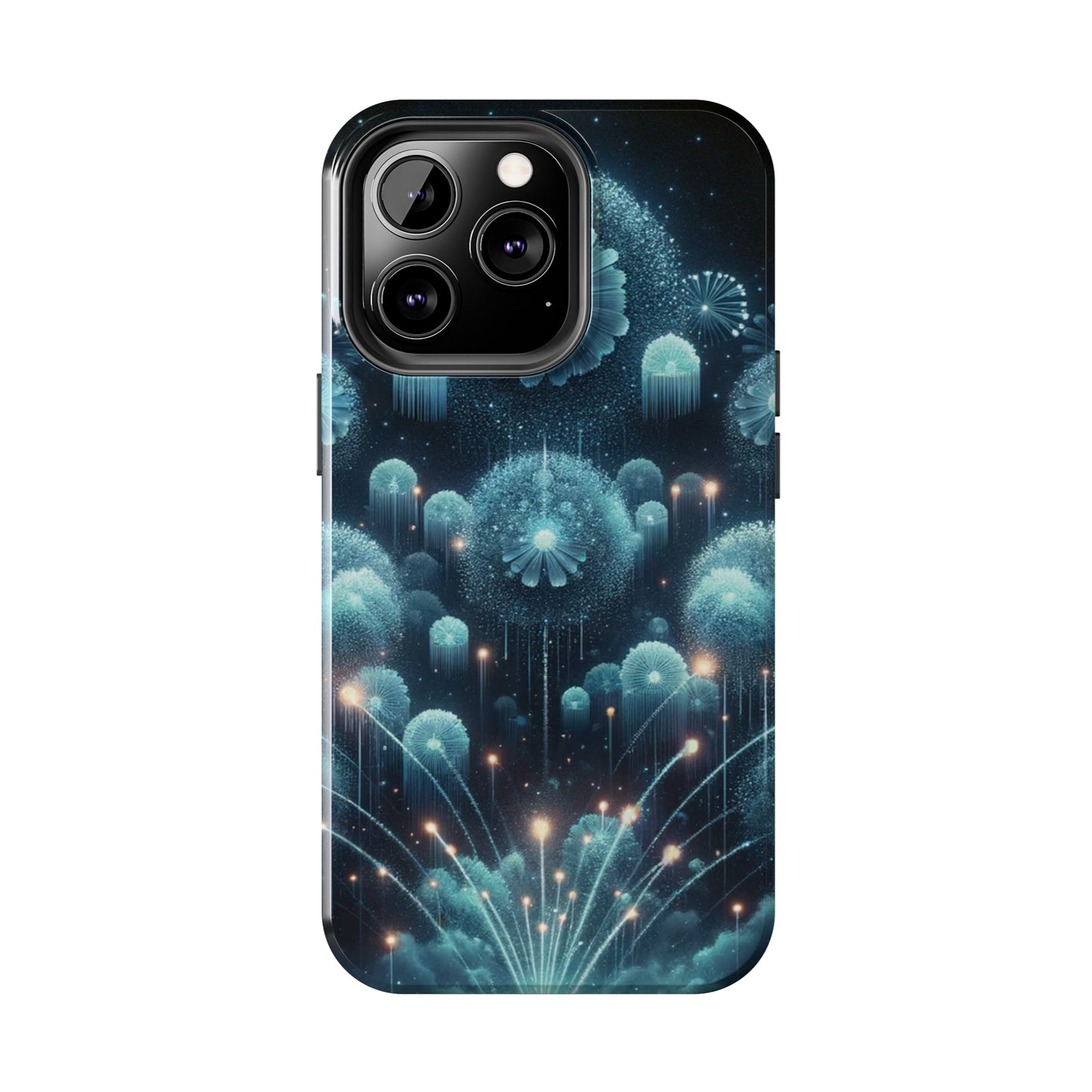 ToughDrop Apple iPhone Case Ft. Blue Dot New Year Fireworks