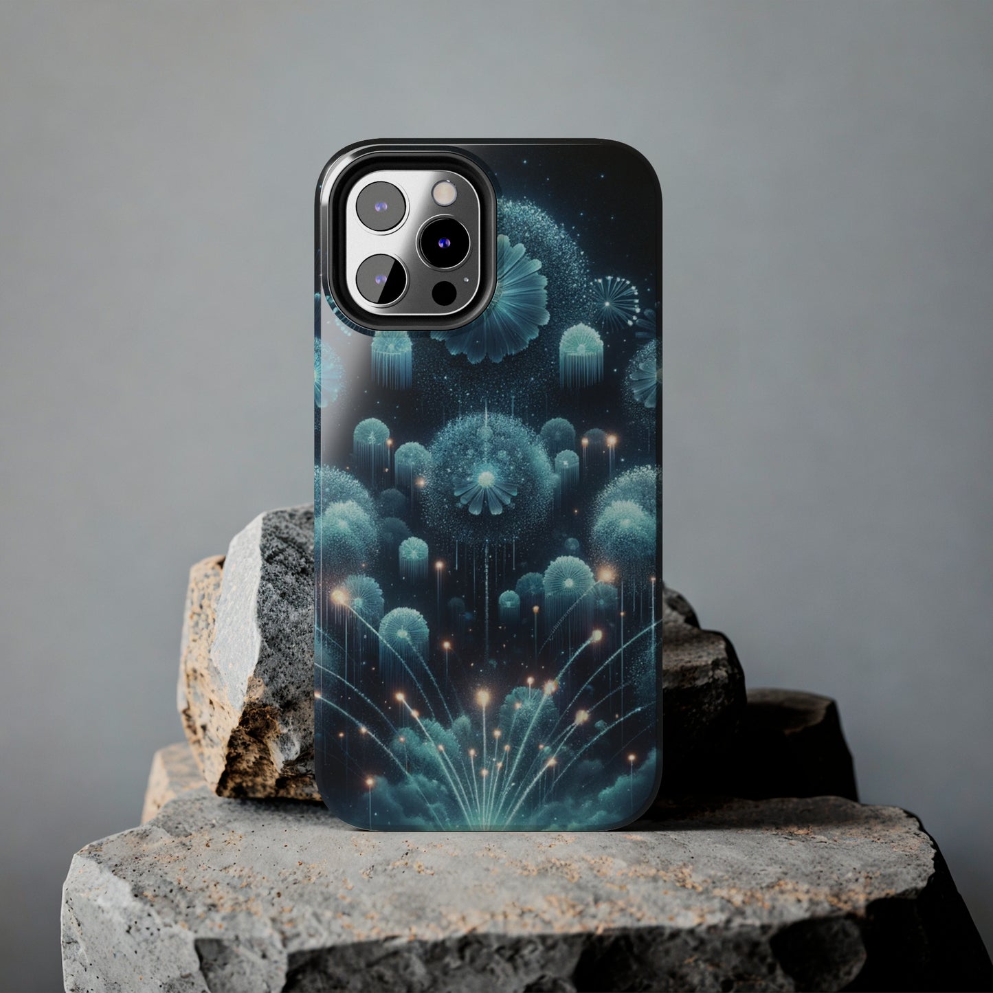 ToughDrop Apple iPhone Case Ft. Blue Dot New Year Fireworks