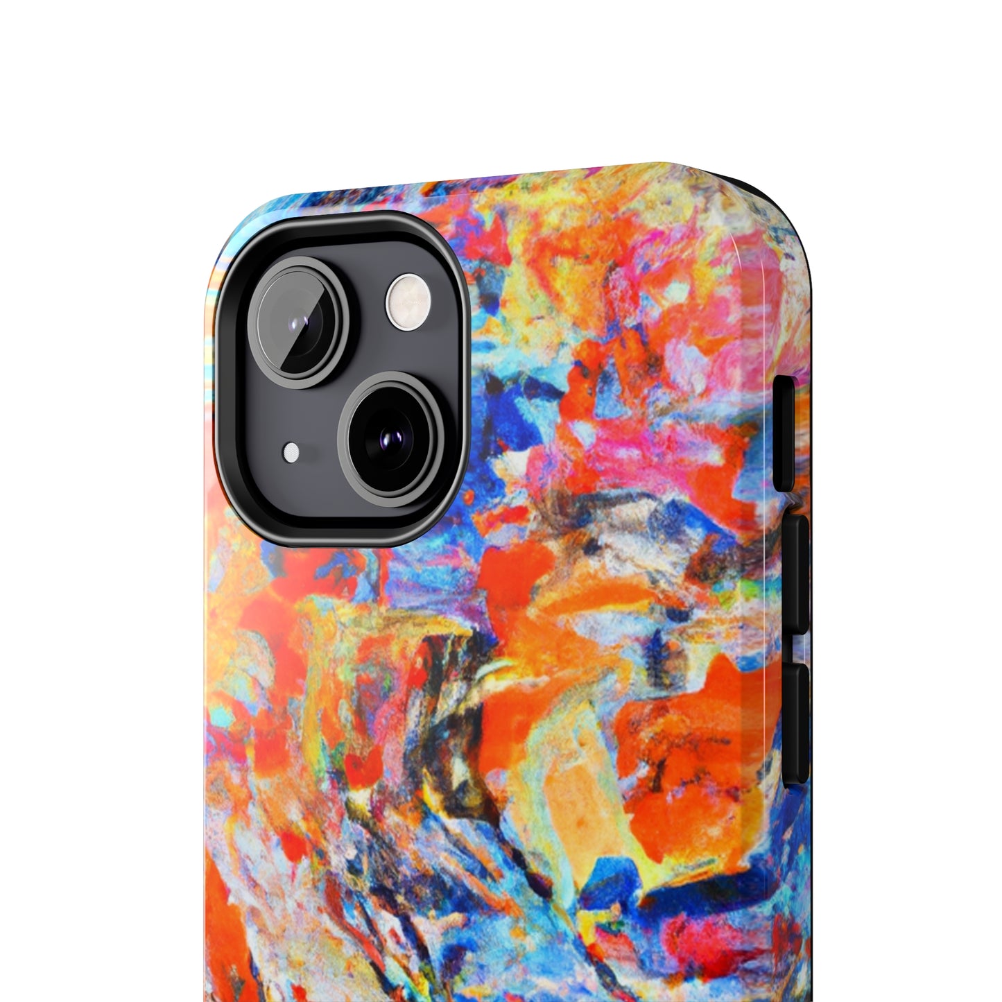 Tough Apple iPhone Case Ft. Abstract Blue and Orange