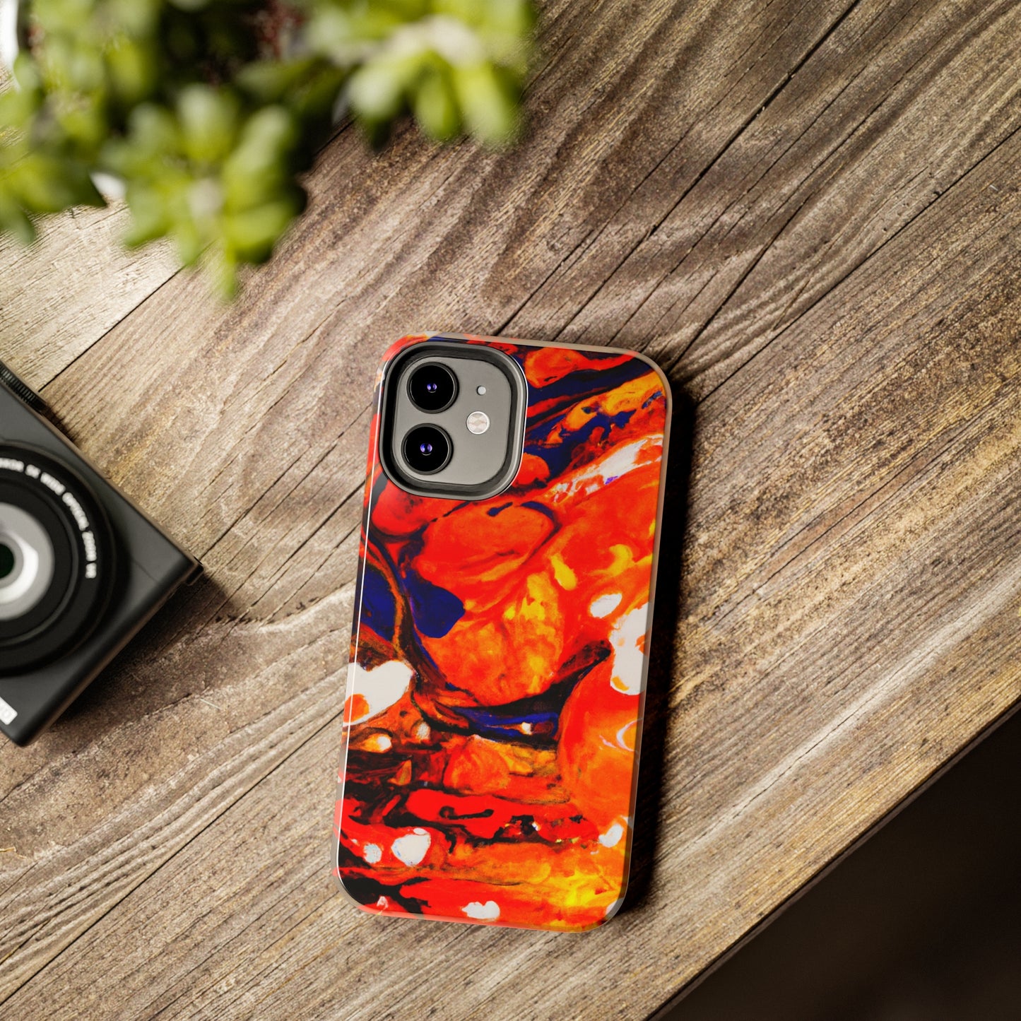 Tough Apple iPhone Cases Ft. Abstract Halloween Pumpkin