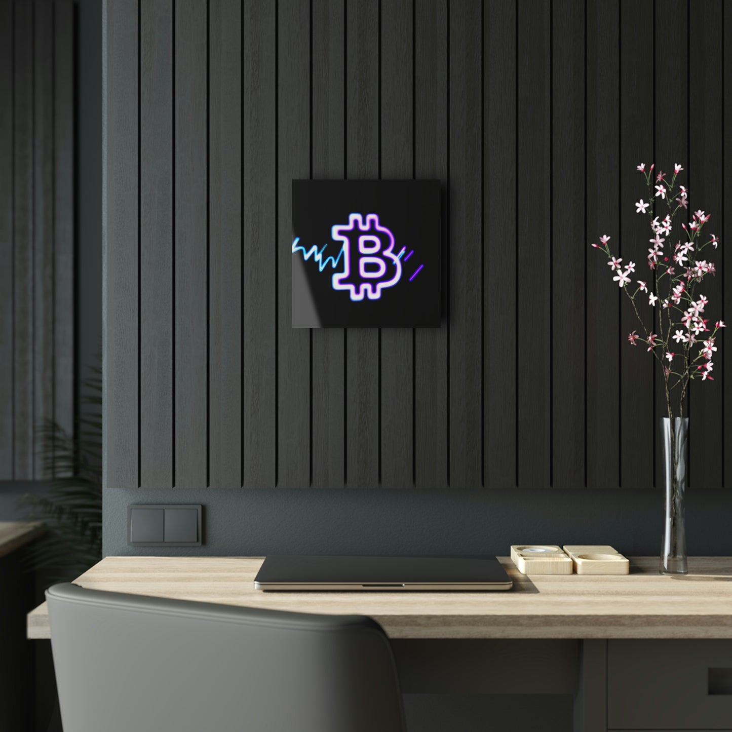 Wall Acrylic: Neon Bitcoin