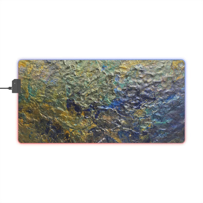 LED Gaming Mouse Pad Ft. Metallic Acrylic Painting