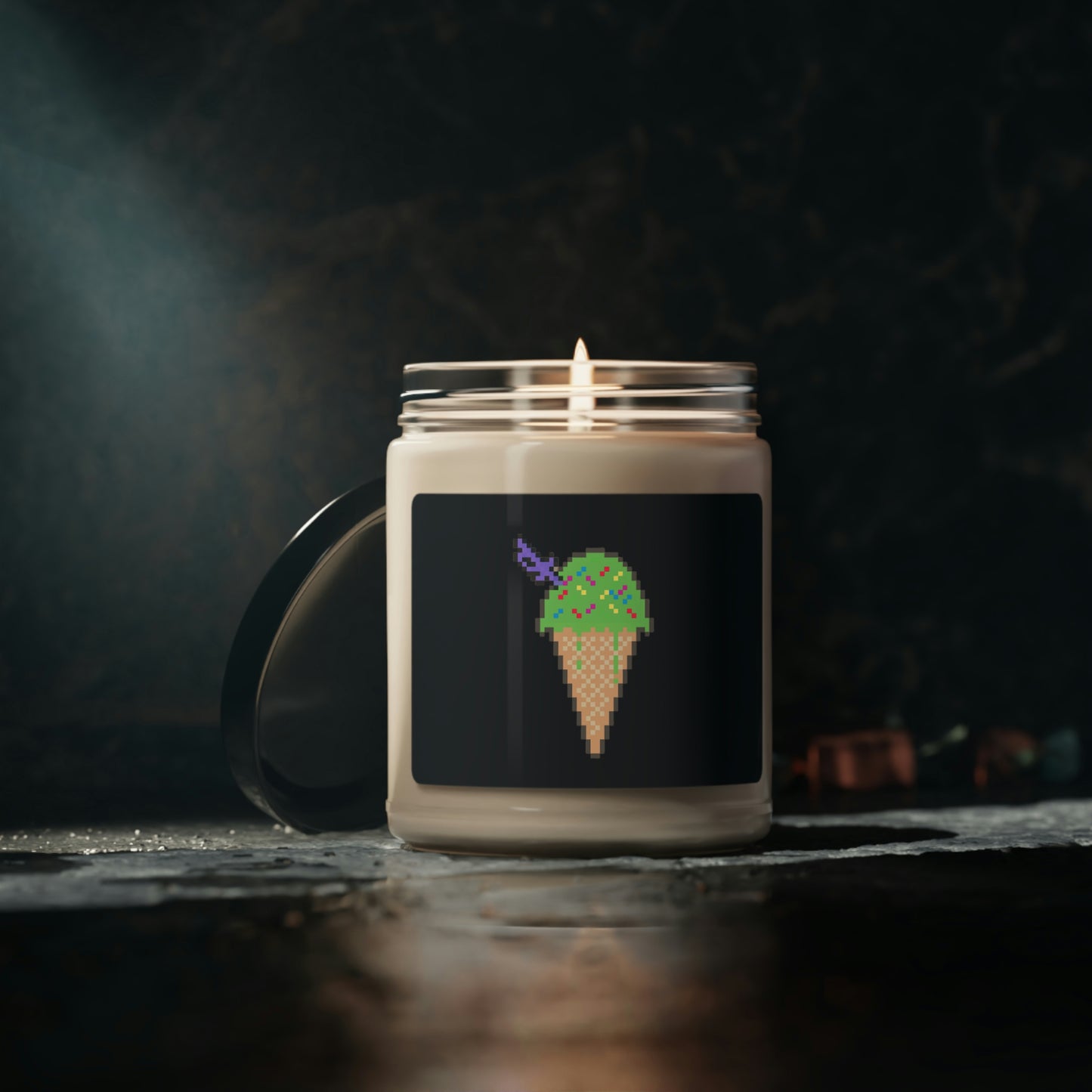 Scented Soy Candle Ft. Pixel Cones