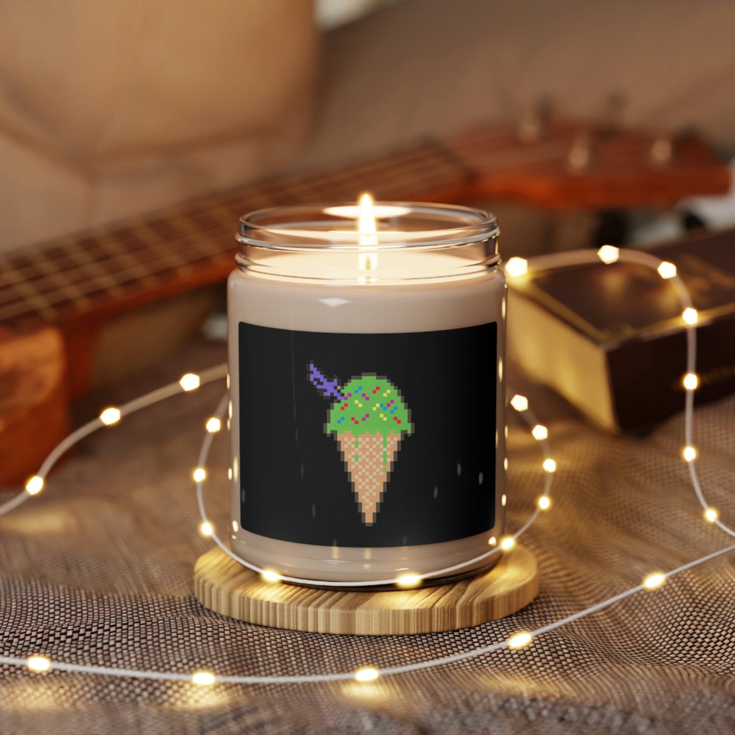 Scented Soy Candle Ft. Pixel Cones