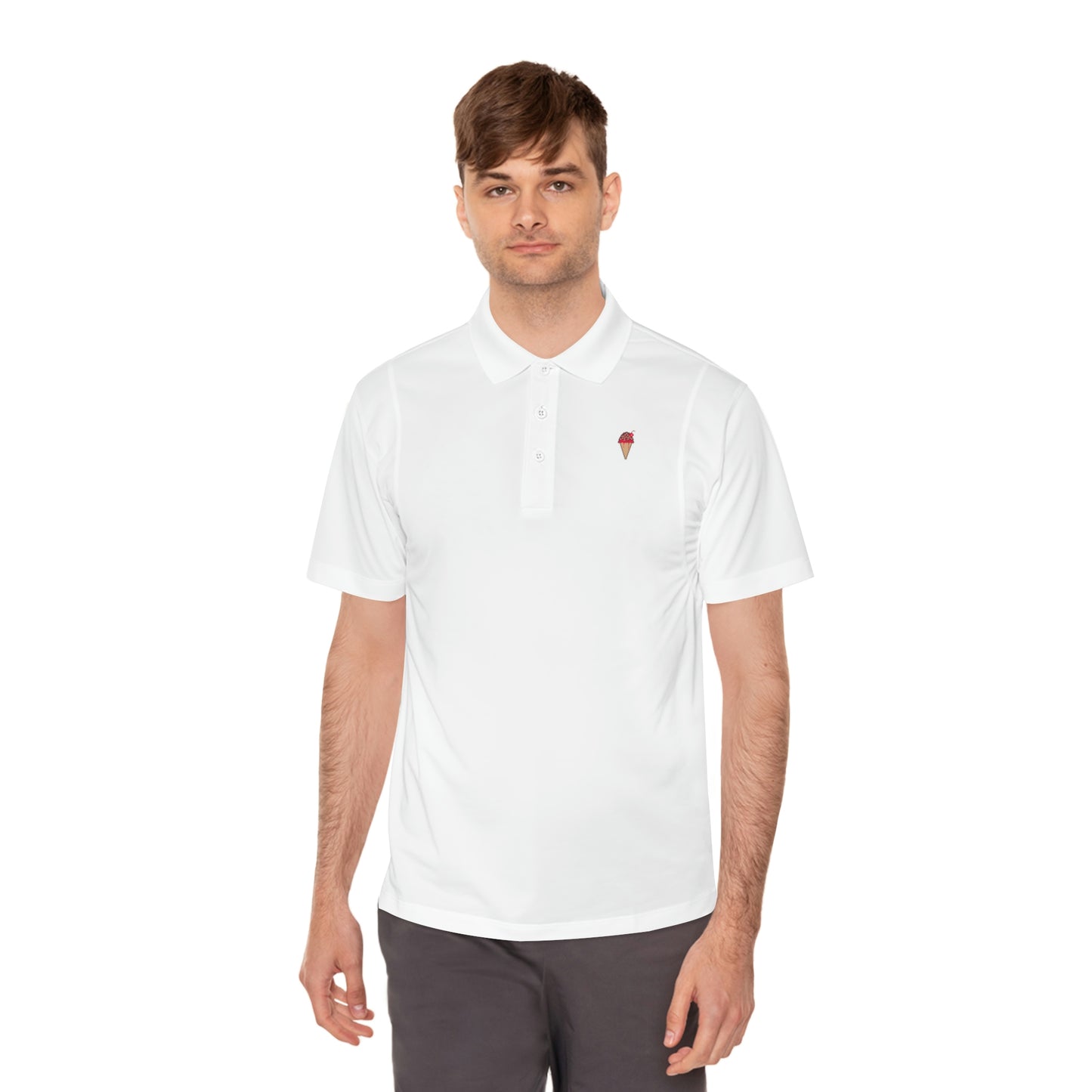 Men's Sport Polo Shirt Ft. Pixel Cone