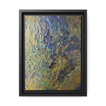 Canvas: Abstract Acrylic Gold Waterfall