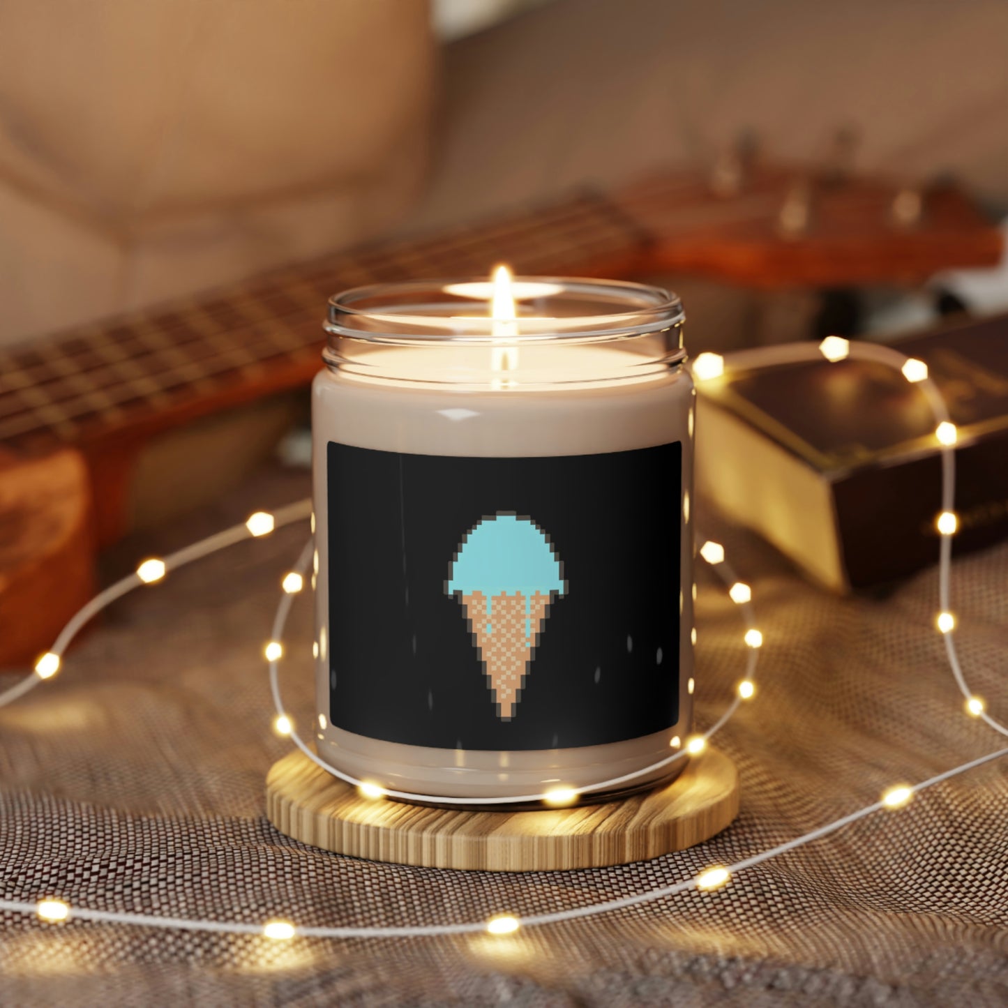 Scented Soy Candle Ft. Pixel Cones